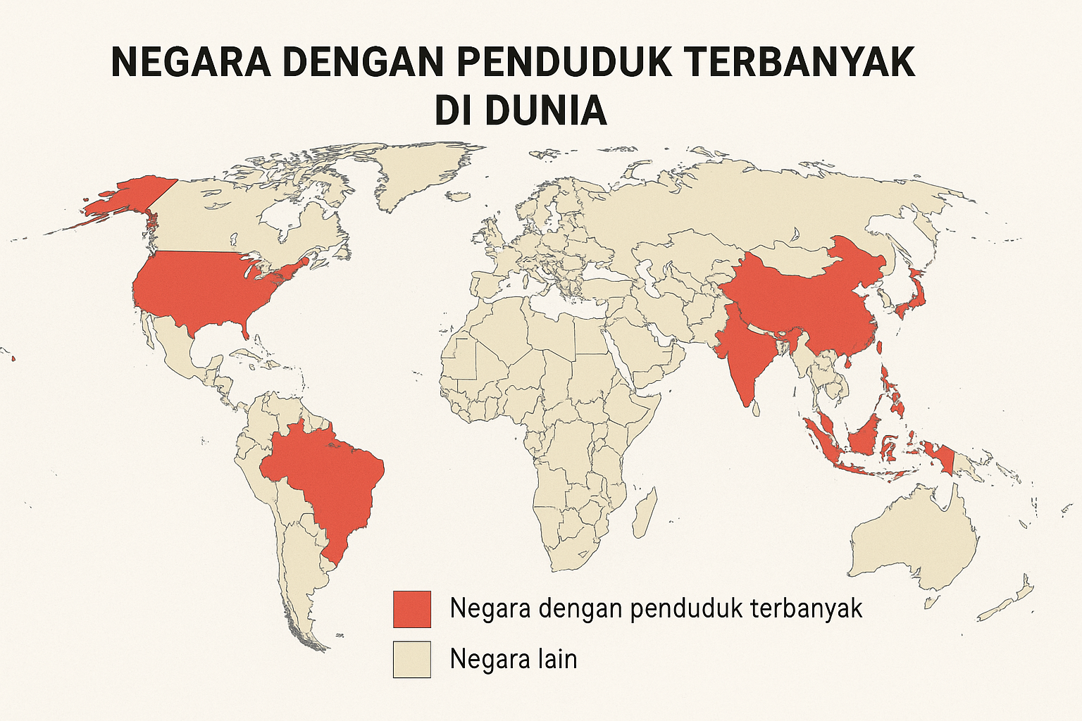 Negara dengan Penduduk Terbanyak