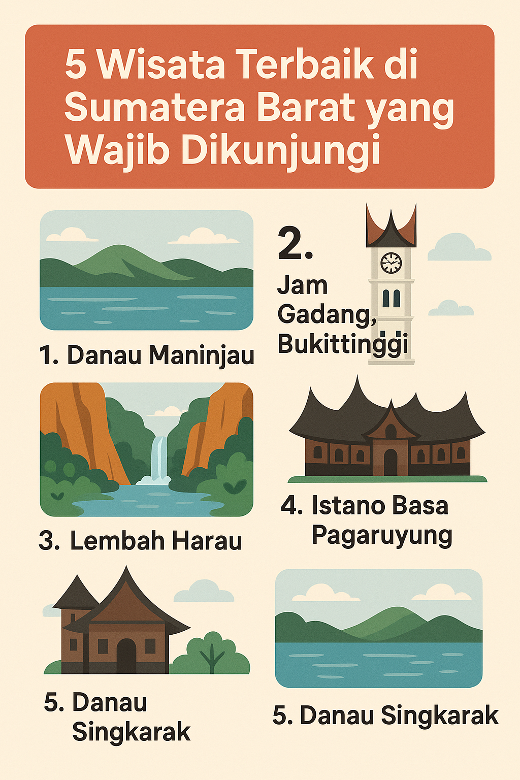 5 Wisata Terbaik di Sumatera Barat