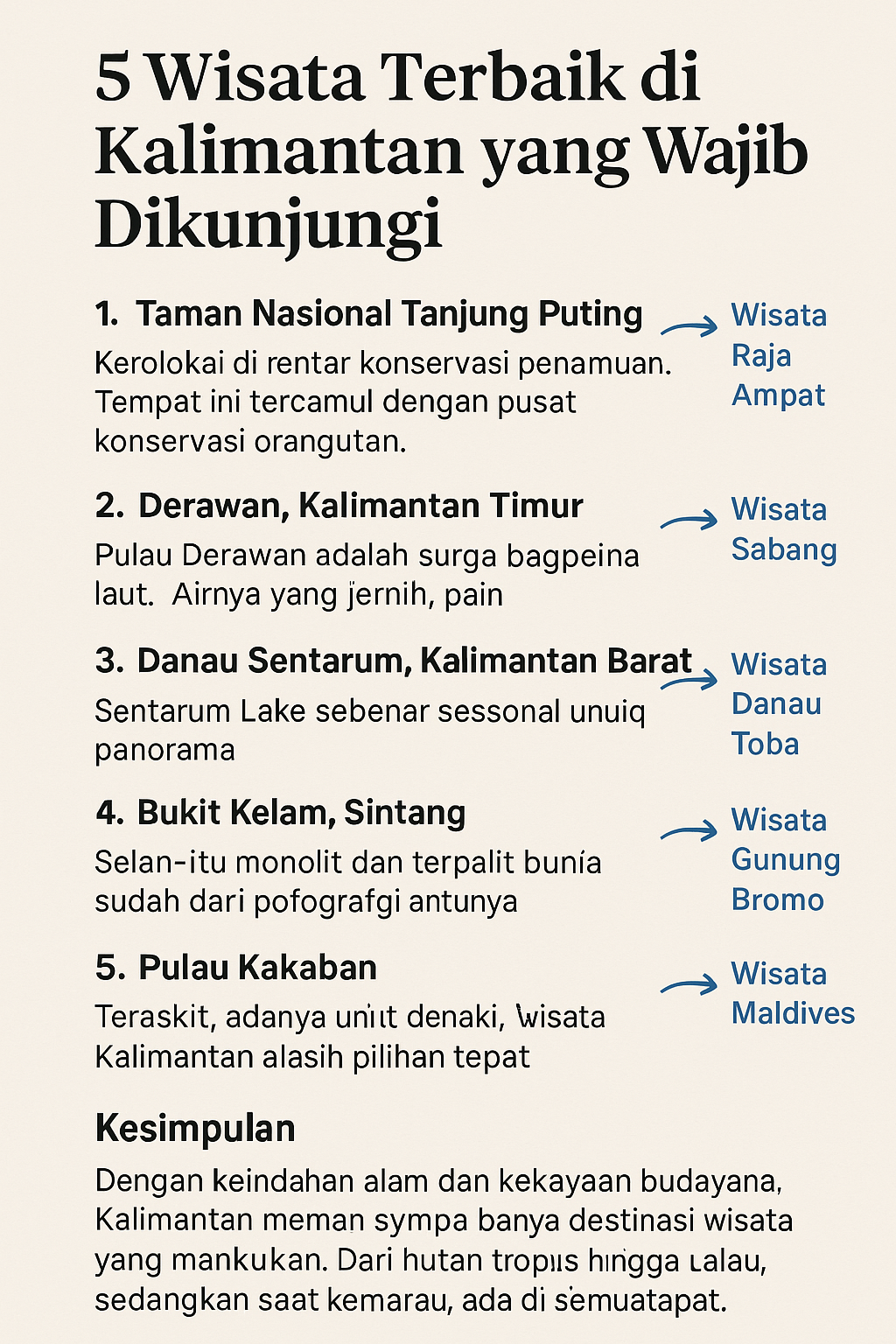 5 Wisata Terbaik di Kalimantan